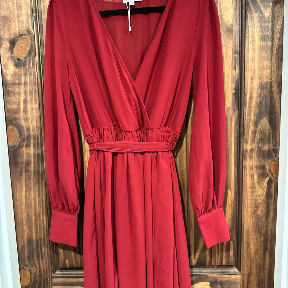 Baltic Born Deep Red Long Sleeve Dress
